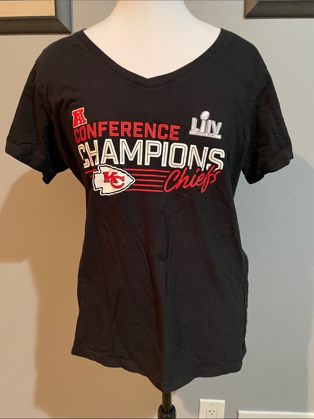 Fanatics Black Kansas City Chiefs Conference Champions Tee